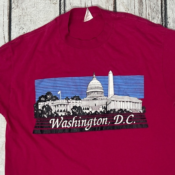Vintage Single Stitch Washington DC Travel Tourism Vacation Tshirt - Picture 2 of 5